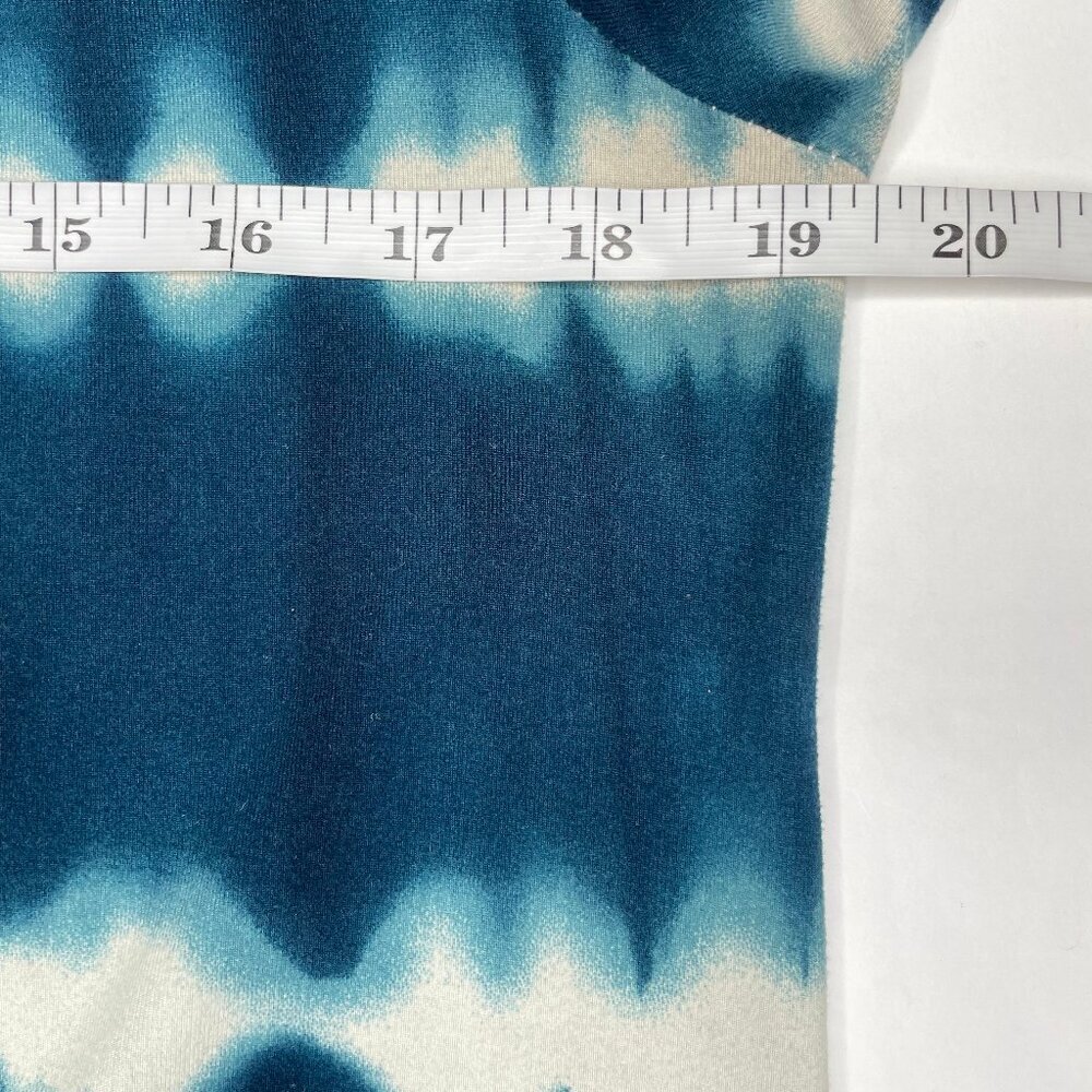 5th & Love Shibori Indigo Sharkbite Tunic Mini Dress With Pockets Sz Large - Picture 7 of 11